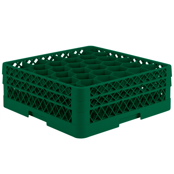 Vollrath TR12HH Traex® Rack Max Full-Size Green 30-Compartment 6 3/8" Glass Rack