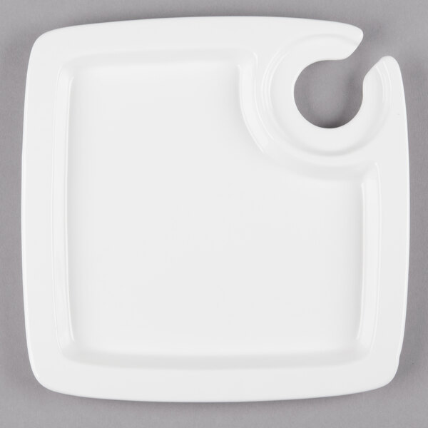 10 Strawberry Street WTRSQAPTZR Whittier 9" White Porcelain Appetizer