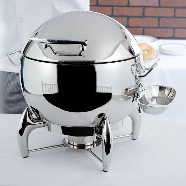 4 Quart Soup Warmer  Soup Tureen for Parties Buffet, Stainless Steel Soup  Chafer with Glass Serving Dish and Ladle: Home & Kitchen 