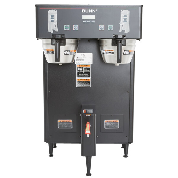 A Bunn commercial coffee machine with two ThermoFresh pots on top.