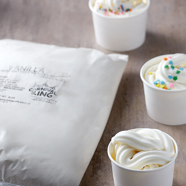 Carnival King 6 lb. Vanilla Soft Serve Ice Cream Mix - 6/Case