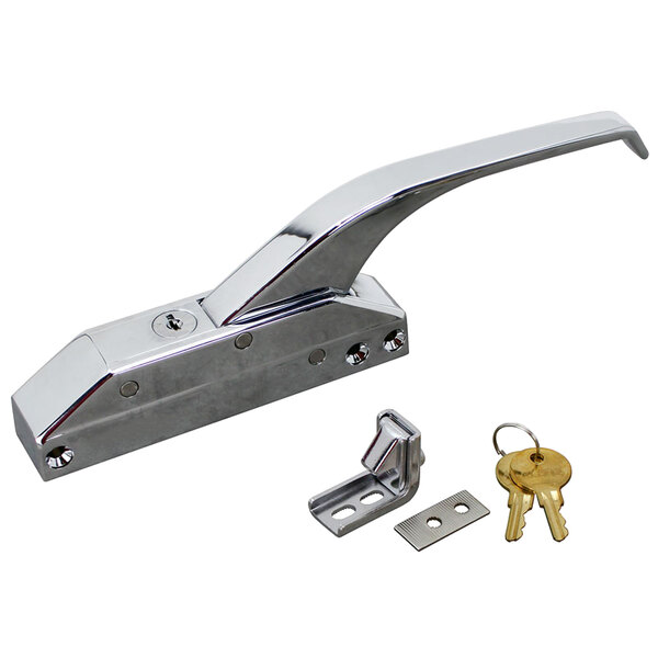 Component Hardware R35-1105-XC Equivalent 10 1/4" Door Latch with Lock and Strike - Offset Handle