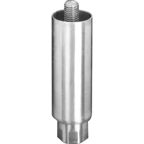 A silver metal cylinder with a screw on one end.