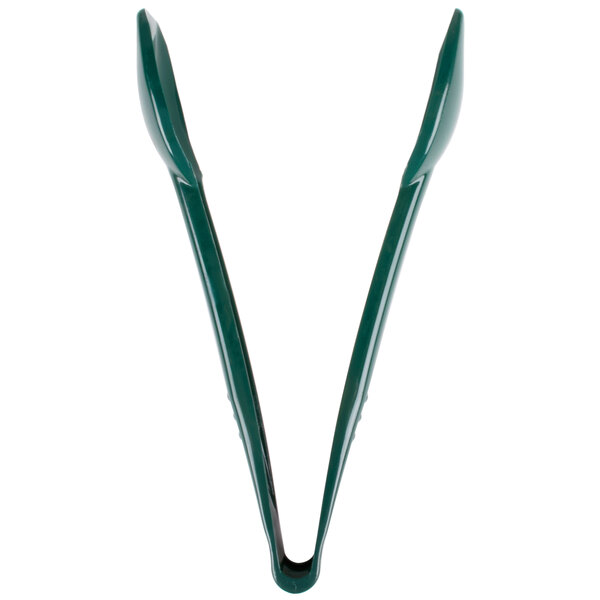 Carlisle 460908 Carly 9" Forest Green Plastic Salad Tongs