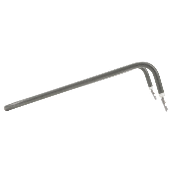A long thin metal rod with a metal pipe at the bottom and two keys.