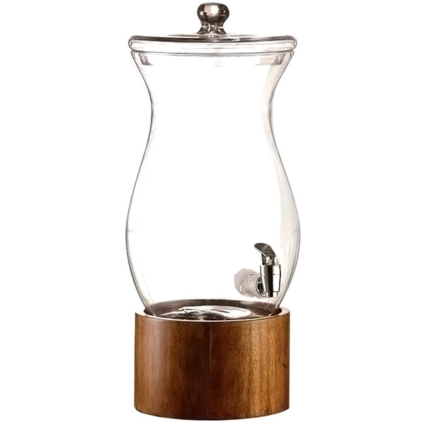 American Atelier Madera 1.5 Gallon Glass Beverage Dispenser with Wood