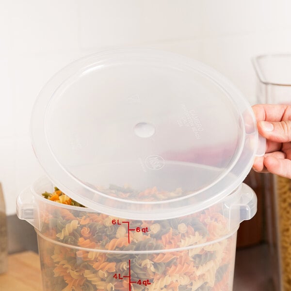 Cambro RFSC6PP190 Translucent Lid for Cambro Translucent 6 and 8 Qt. Round Containers