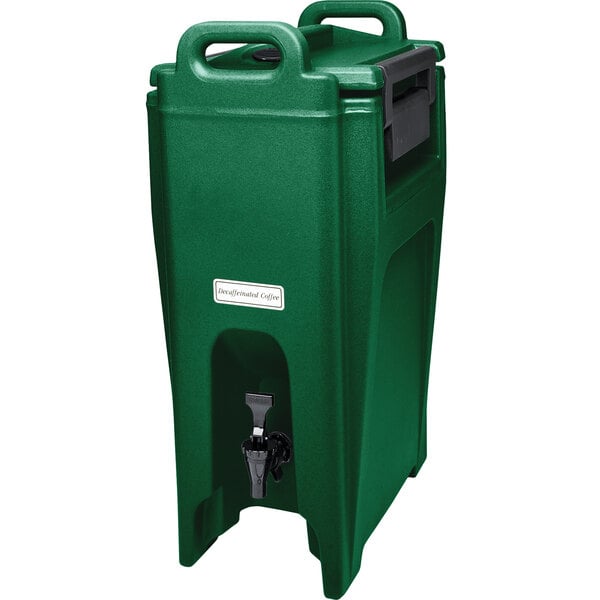 Cambro UC500519 Ultra Camtainers® 5.25 Gallon Kentucky Green Insulated Beverage Dispenser