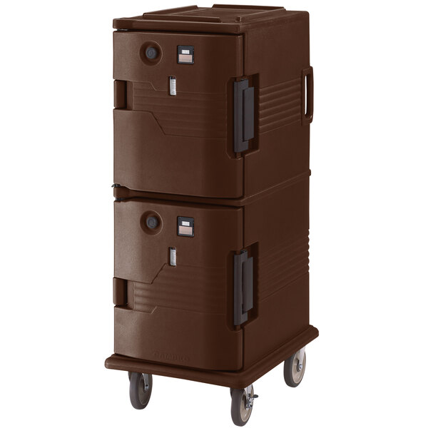 Cambro UPCH8002131 Ultra Camcart® Dark Brown Electric Hot Food Holding Cabinet in Fahrenheit - 220V