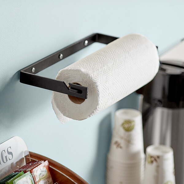 Choice Black Produce Bag Roll Holder / Paper Towel Holder - 13 1/4