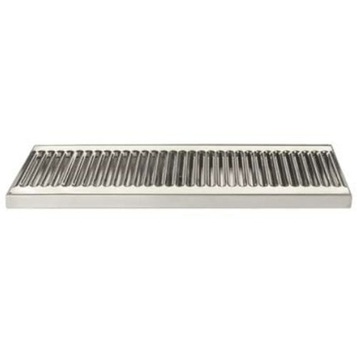 Micro Matic DP-120D-20 5" x 20" Stainless Steel Surface Mount Drip Tray with Drain