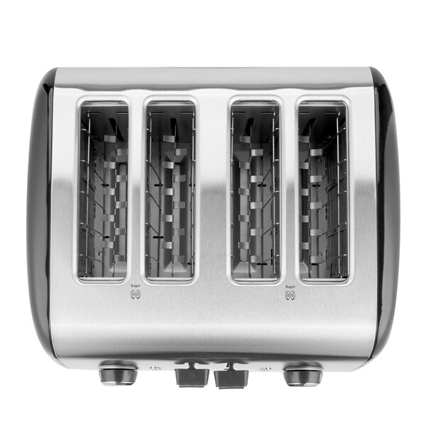 KitchenAid KMT4115OB Onyx Black Four Slice Toaster with Manual Lift