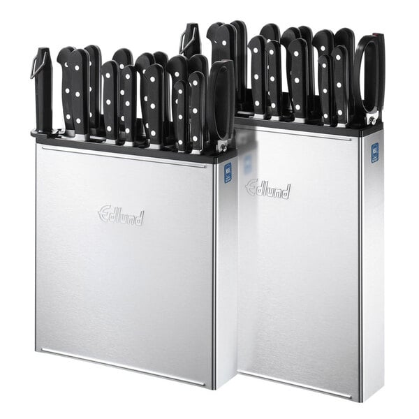 Edlund KR-699 12" Enclosed Stainless Steel Knife Rack with Open Back