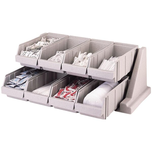 Cambro 8RS8480 Speckled Gray Versa Self Serve Condiment Bin Stand Set ...