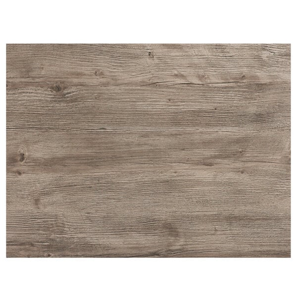 Grosfillex UT270742 48" x 32" Aged Oak Rectangular Molded Melamine Tabletop