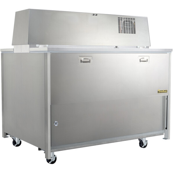 Traulsen RMC34D6 34" Double Sided School Milk Cooler with 6" Casters