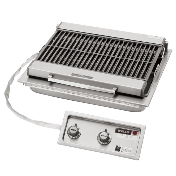 Wells 5H-B406-400V 24" Built-In Electric Charbroiler with Two Control Knobs - 400V, 5400W
