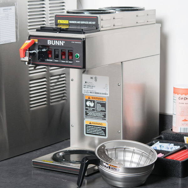 Bunn 12950.0217 CWTF153 Automatic 12 Cup Coffee Brewer with 2 Upper