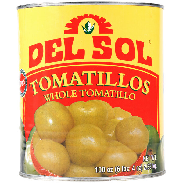 Del Sol #10 Can Whole Tomatillos - 6/Case
