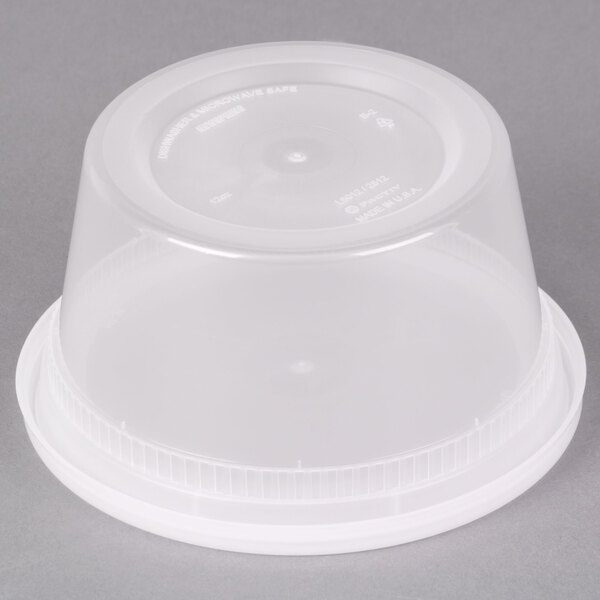 Pactiv/Newspring YL2512 12 oz. Translucent Round Deli Container Combo