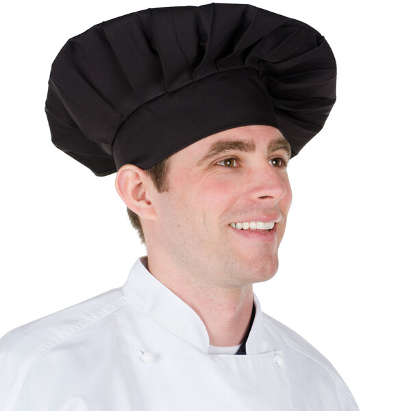 Chef Revival Customizable 13" Black Chef Hat with Adjustable Head Band