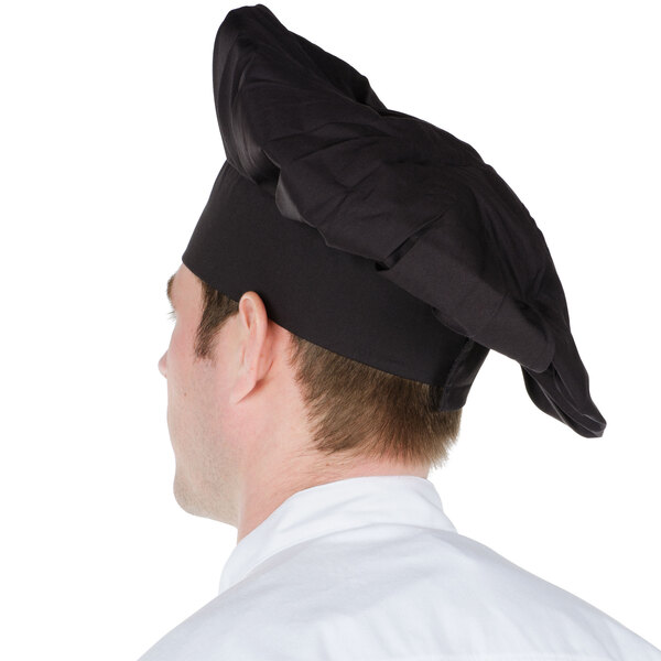 Chef Revival Customizable 13" Black Chef Hat with Adjustable Head Band