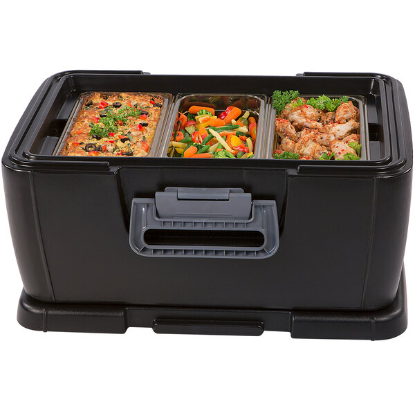 Carlisle IT18003 Cateraide™ IT Onyx Black Top Loading 8" Deep Insulated Food Pan Carrier