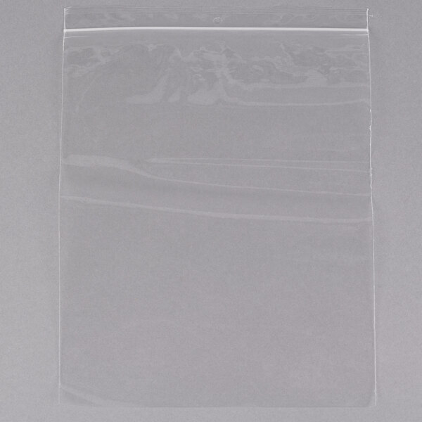 A clear plastic bag with a white background.