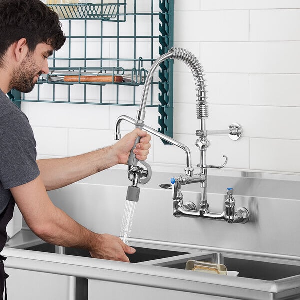 Pre-Rinse Spray Valve Brass chrome plating Restaurant Commercial Faucet Sink Tap 