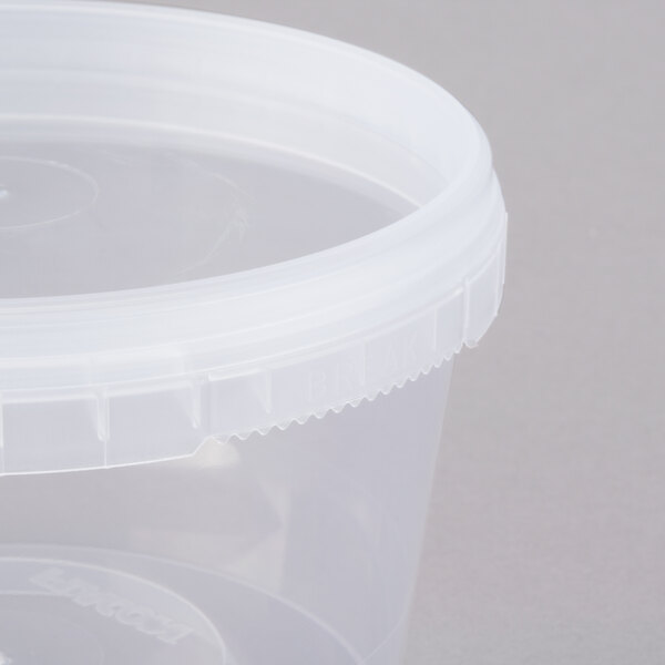 16 oz. Tamper Evident Recycled Plastic Hinged Deli Container, Clear, 304ct.