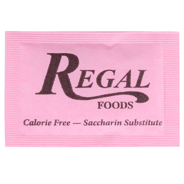 Regal Pink Saccharin Sugar Substitute Packet 2000/Case