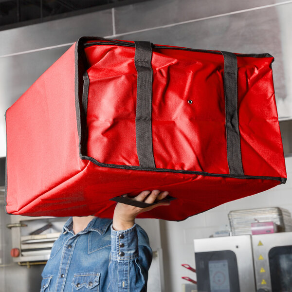 New Star Foodservice 50110 Insulated Pizza Delivery Bag, 22 By 22