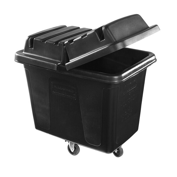 Rubbermaid 1867537 Black 16 Cu. Ft. Bulk Cube Truck (500 lb.) with