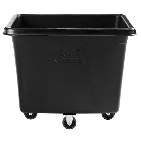 Rubbermaid 1867537 Black 16 Cu. Ft. Bulk Cube Truck (500 lb.) with