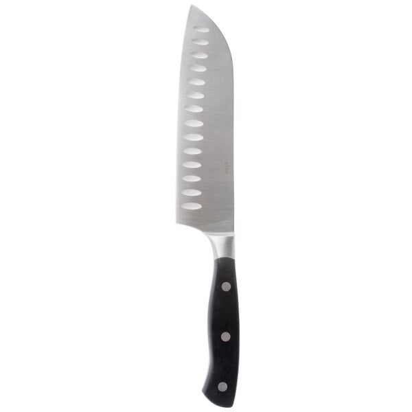 Santoku knife with thin, light blade