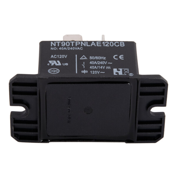 A black Avantco electrical relay with white text on it.