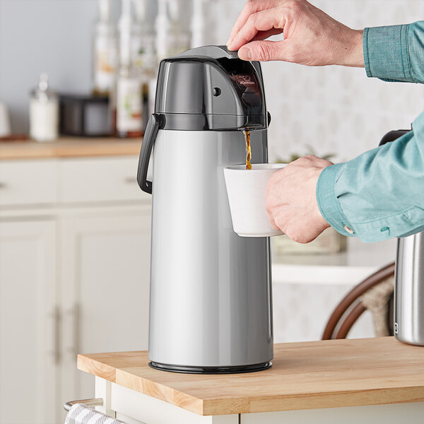 Zojirushi Air Pot Beverage Dispenser stainless steel pump action 3