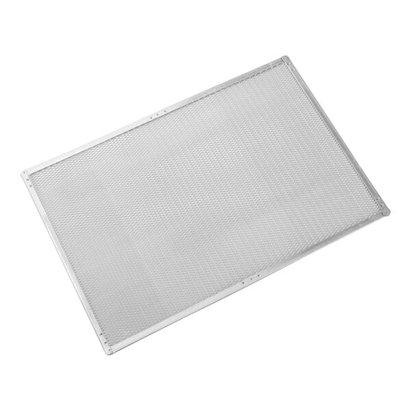 An American Metalcraft expanded aluminum pizza screen with a metal grid.
