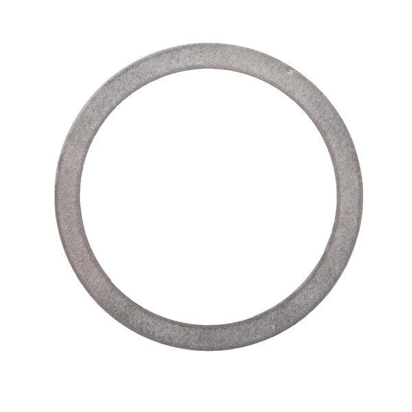 A round metal support washer.