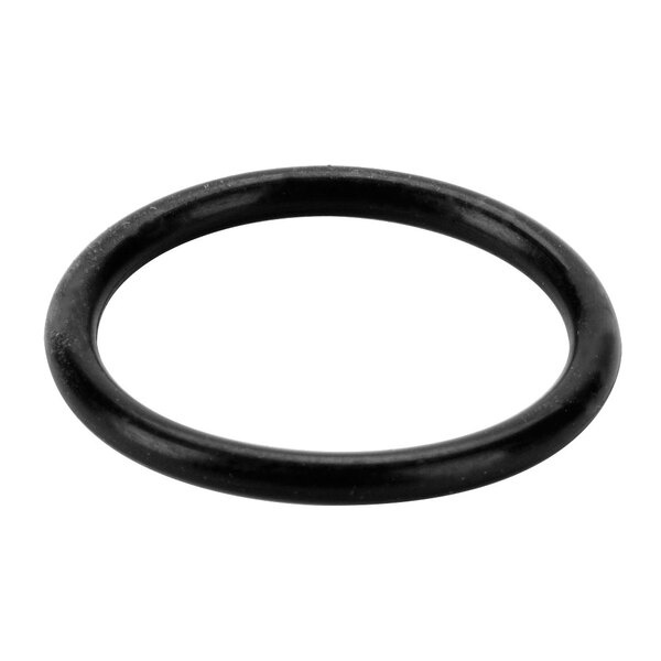 A black rubber o ring with a round black holder.