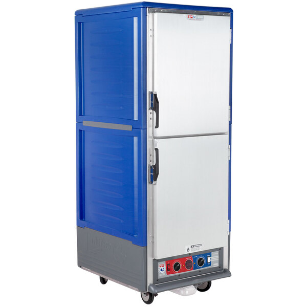 Metro C539-CLDS-U-BU C5 3 Series Insulated Low Wattage Full Size Heated Holding and Proofing Cabinet with Universal Wire Slides and Solid Dutch Doors - Blue