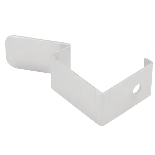 A white metal safety lock out clip.