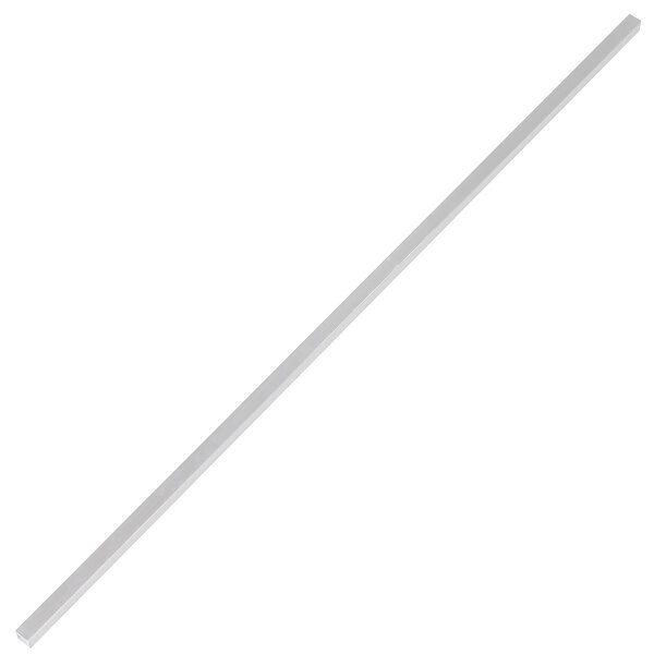 A long thin metal rod with white plastic ends.