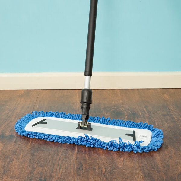 Carlisle 363311814 18" Blue Microfiber Dry Mop Pad