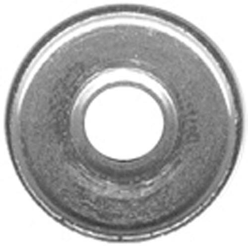 A close-up of a round metal Waring bearing cap.