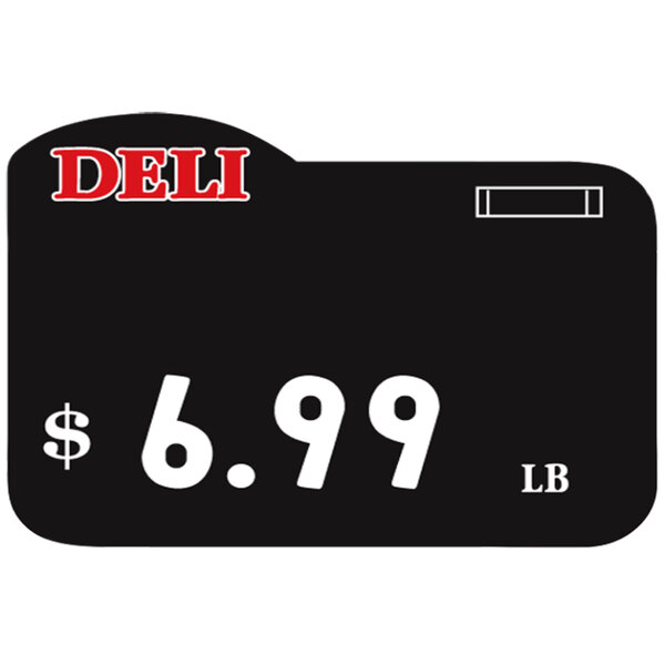 Universal Deli Number Tag Black