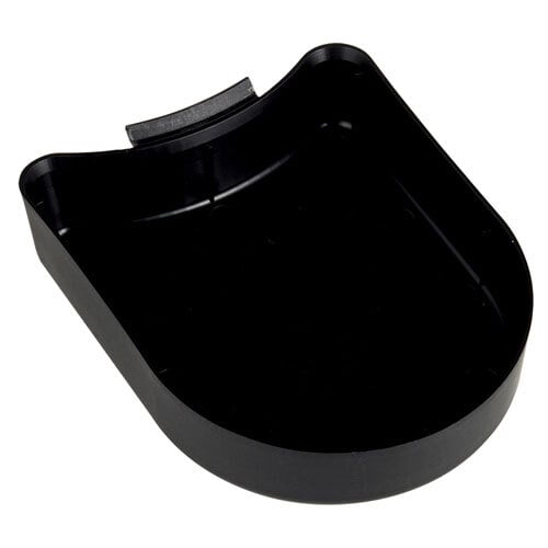 A black plastic tray with a black handle.