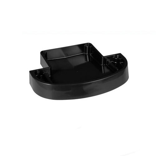 A black plastic drip tray with a handle for a Bunn iMIX-3 on a white background.