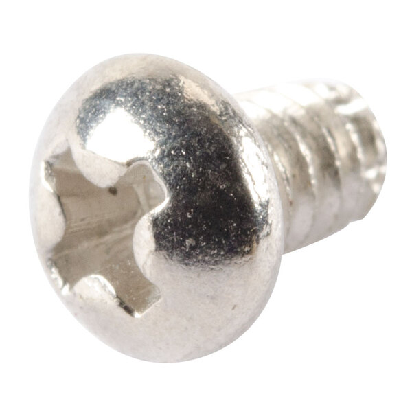 A close-up of a Waring screw with a hole in it.