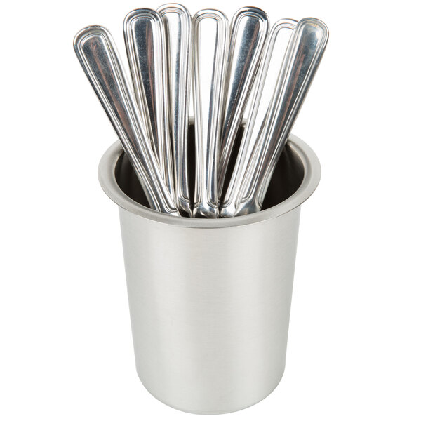 CalMil 1017SOLID Solid Stainless Steel Flatware Cylinder